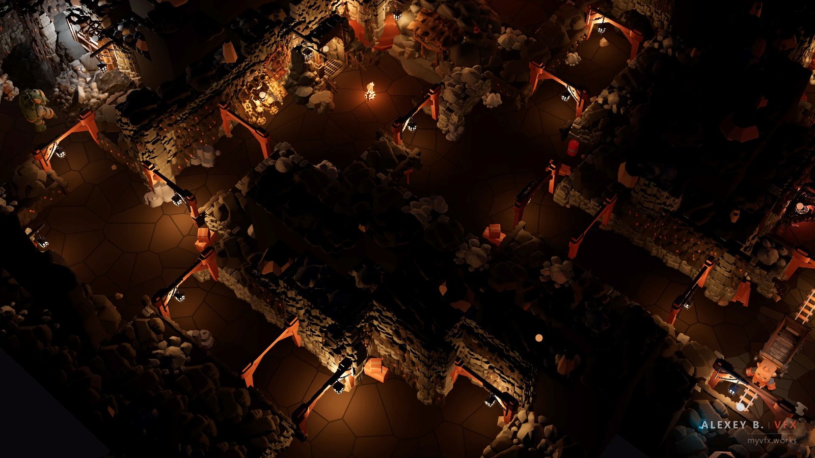 Mine tier from above